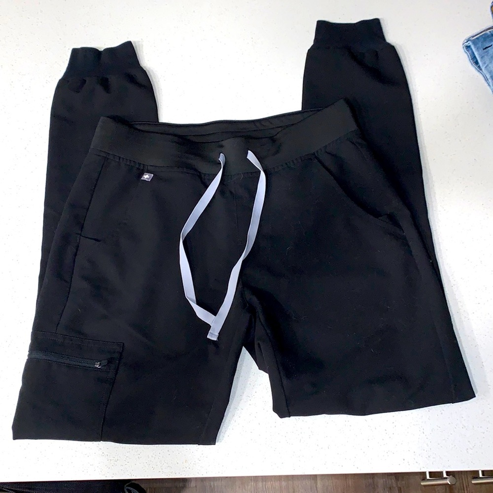 Figs Black Joggers Small Tall